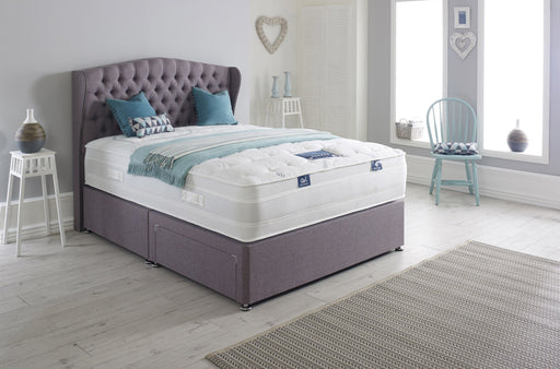 air plus gel matress and divan bed in a bedroom