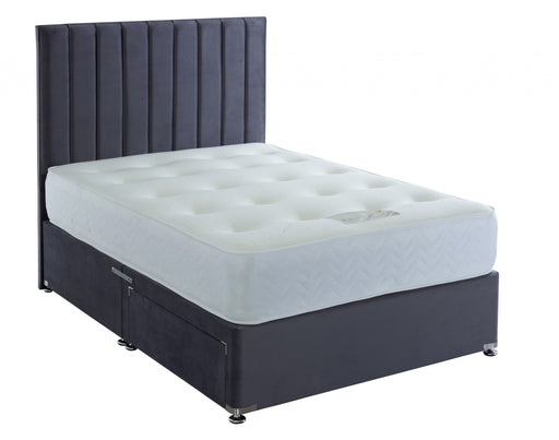 Dura Beds Buckingham divan bed frame with two drawers and mattress