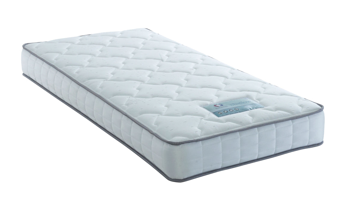 pocket sprung single shallow mattress