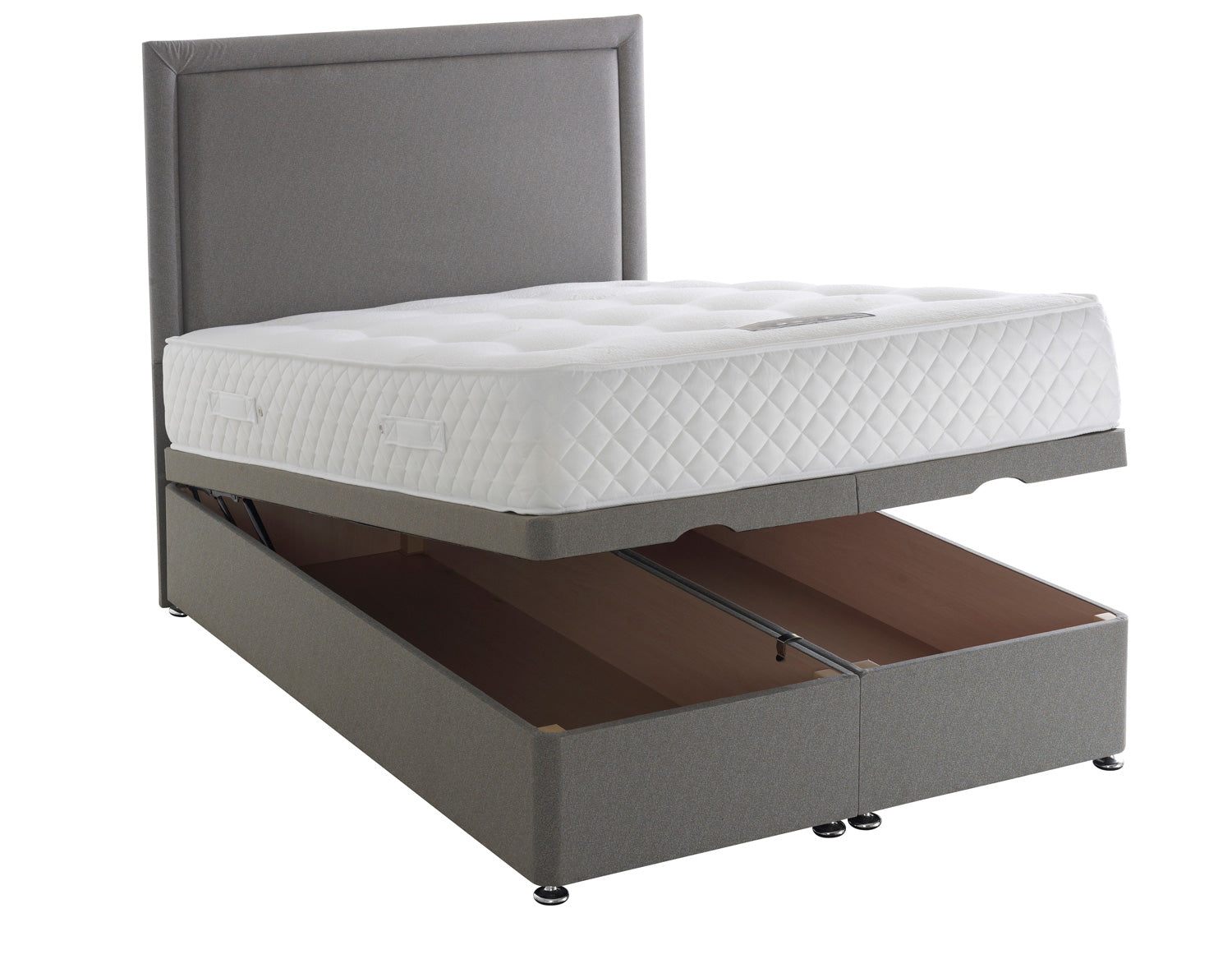 end open ottoman storage bed and silk 1,000 pocket sprung mattress