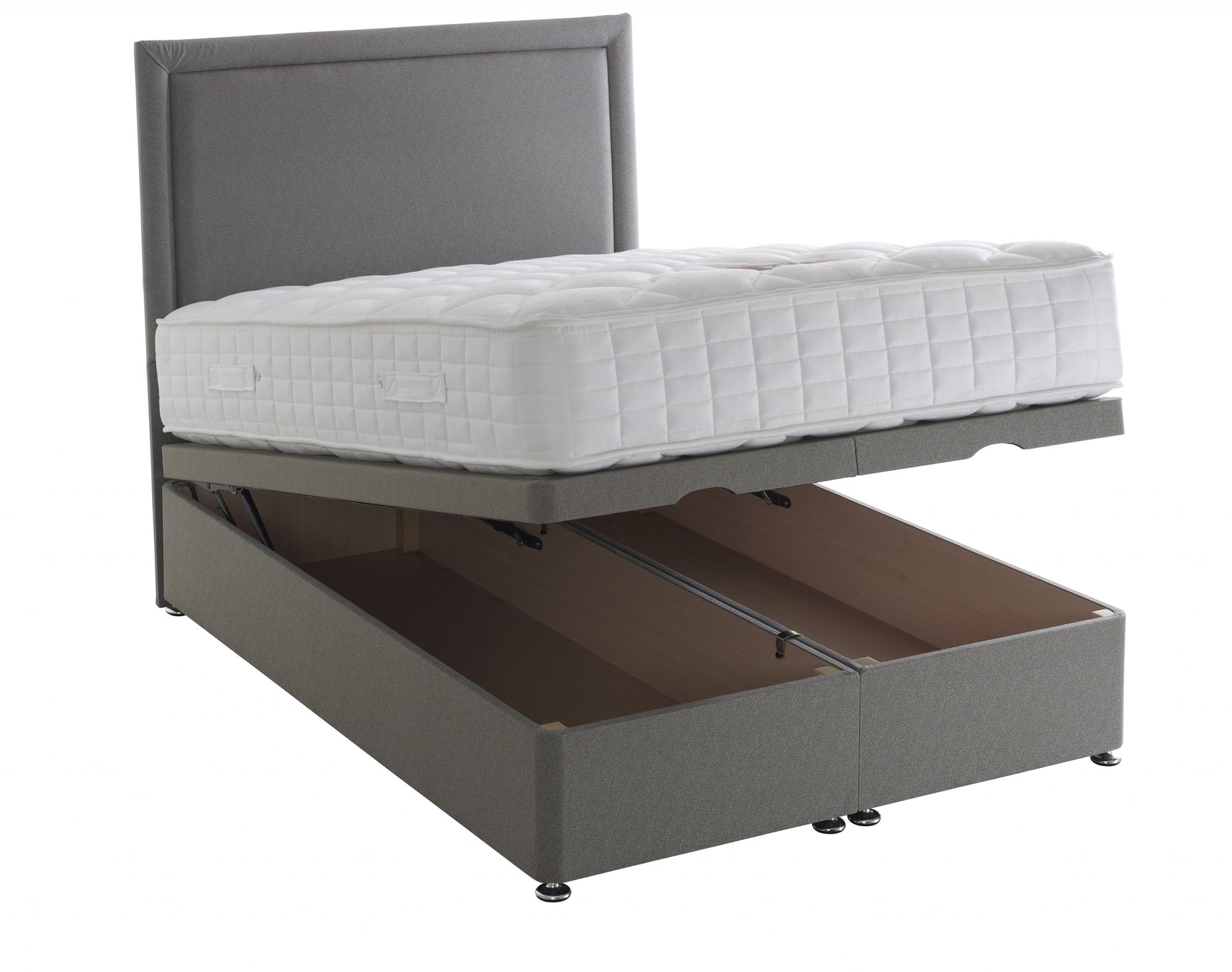 End Open Ottoman Storage Bed and Vermont Mattress