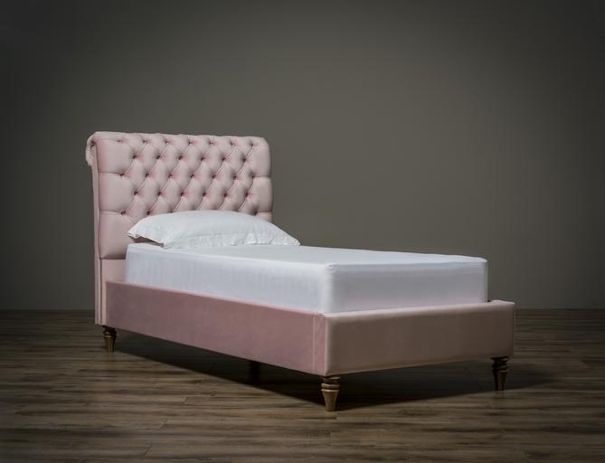 pink single daisy Chesterfield bed